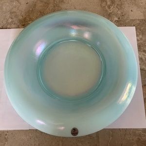 NEW FENTON 10” Pillar Candle Opalescent Decorative Bowl